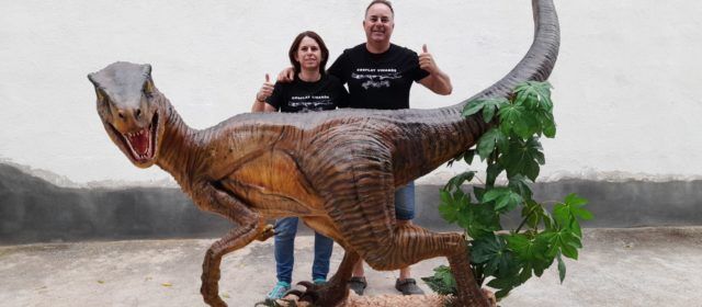 Un velociráptor de Cosplay Vinaròs, al Gàmesis