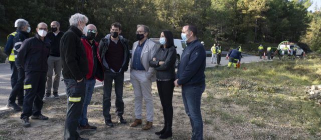 El president de la Diputació posa en valor els treballs a la CV-111 a Vallibona, que en situacions de risc garantiran l’eixida de les persones i l’accés dels vehicles