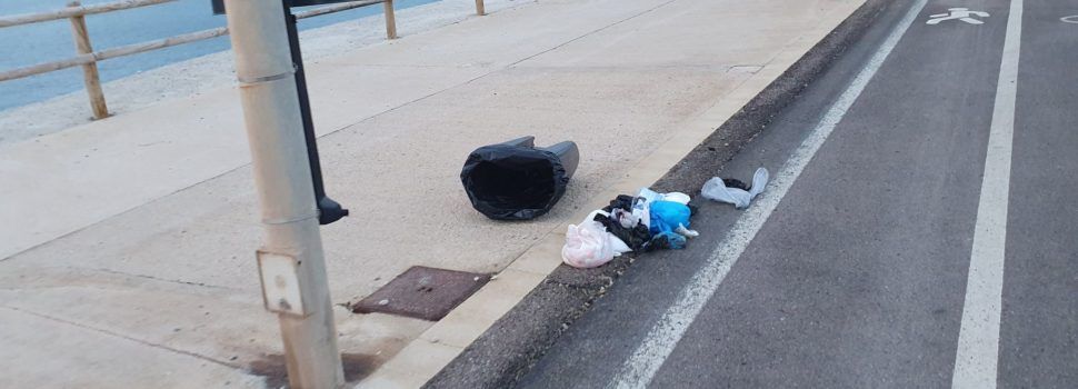 Fotos: vandalisme a la costa sud de Vinaròs