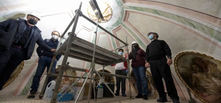 Visita de la diputada Ruth Sanz i l’ecònom diocesà a obres d’El Boixar, Càlig, Vinaròs i Forcall
