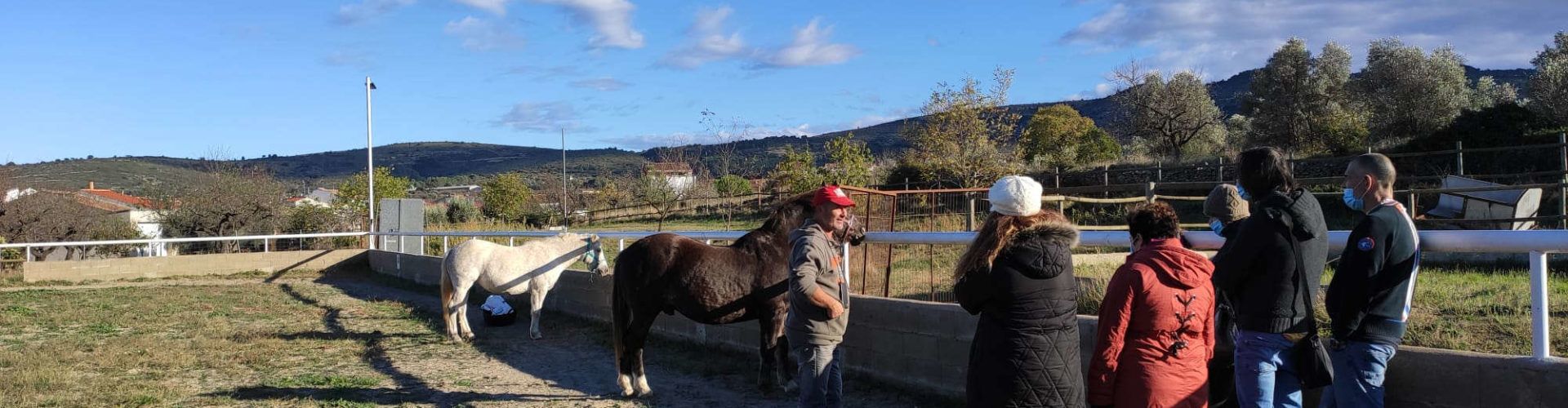 Personas con enfermedad mental crónica del centro especializado de Albocàsser participan en un programa de intervención terapéutica con caballos