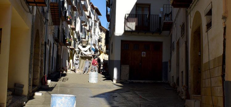 Finalitza el formigonat de la renovació del carrer Zaporta de Morella