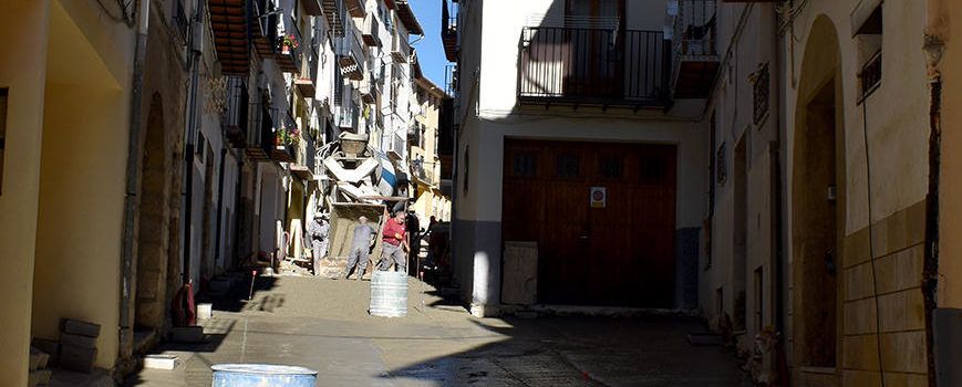 Finalitza el formigonat de la renovació del carrer Zaporta de Morella