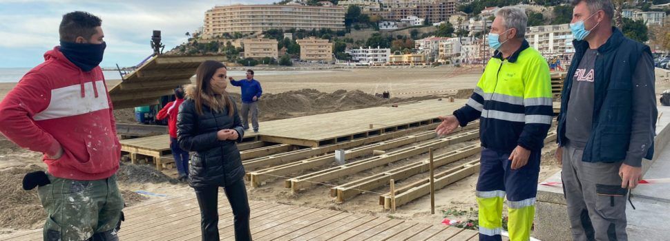 L’Ajuntament de Peníscola inicia les obres per a la ubicació d’un Punt Accessible a la platja Sud