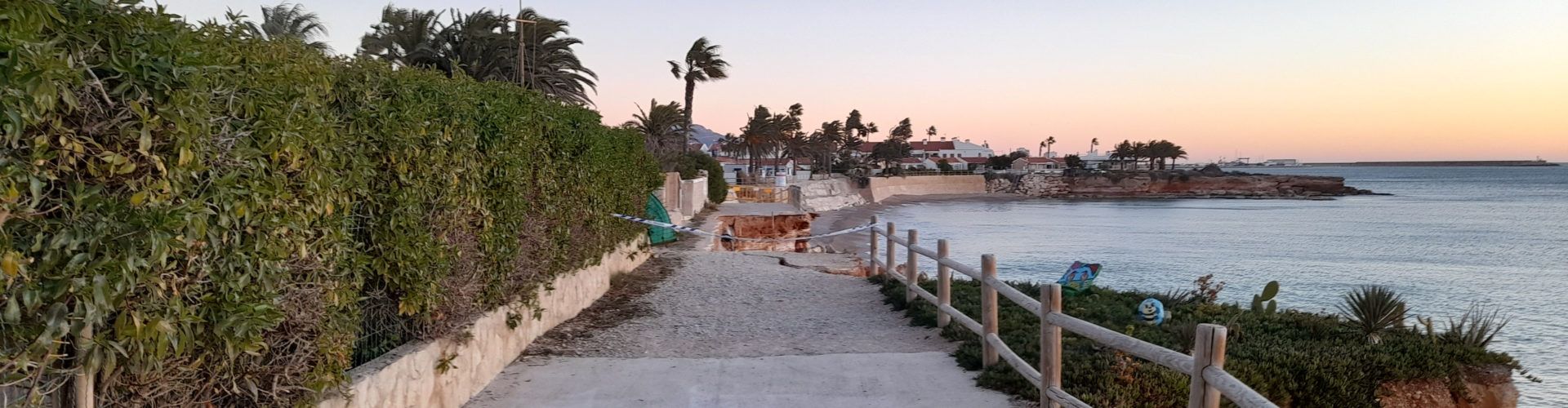 La Cala Puntal, en la costa sur de Vinaròs, sufre otro desprendimiento