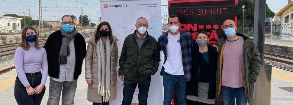 Joan Baldoví i Papi Robles reivindiquen la necessitat d’uns trens dignes al Maestrat amb la campanya “trencancelado.com”