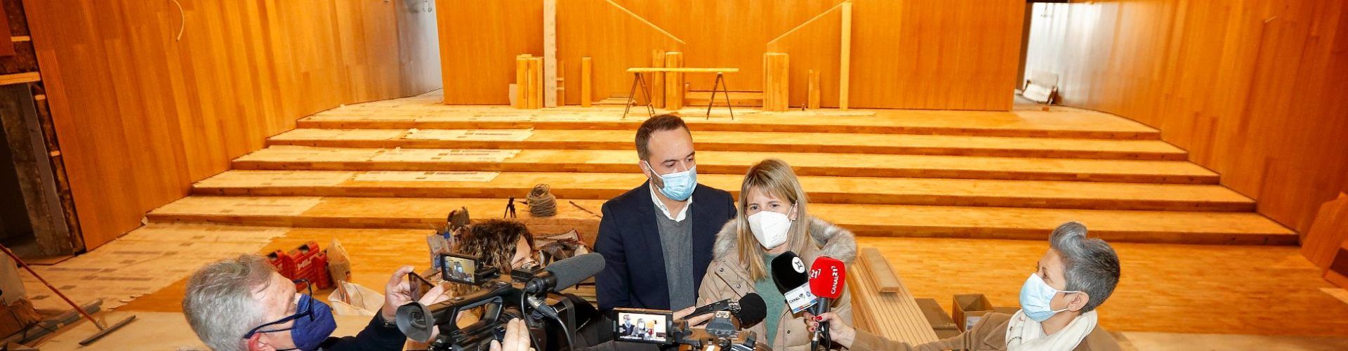 Alcanar encara la recta final de les obres del nou auditori municipal
