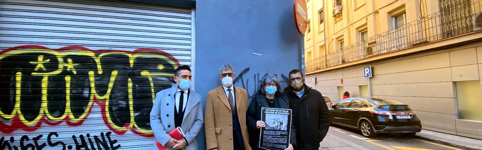 Compromís protesta al carrer “Crucero Baleares” , vaixell que va bombardejar Castelló i Benicarló
