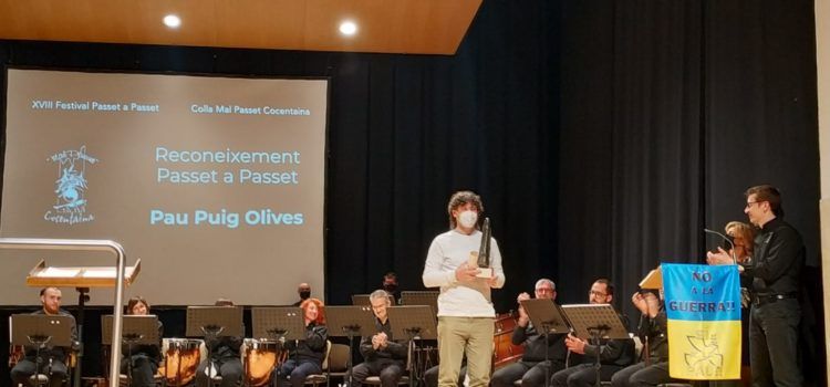 El dolçainer vinarossenc Pau Puig, guardonat amb  el reconeixement “Passet a Passet” a Cocentaina
