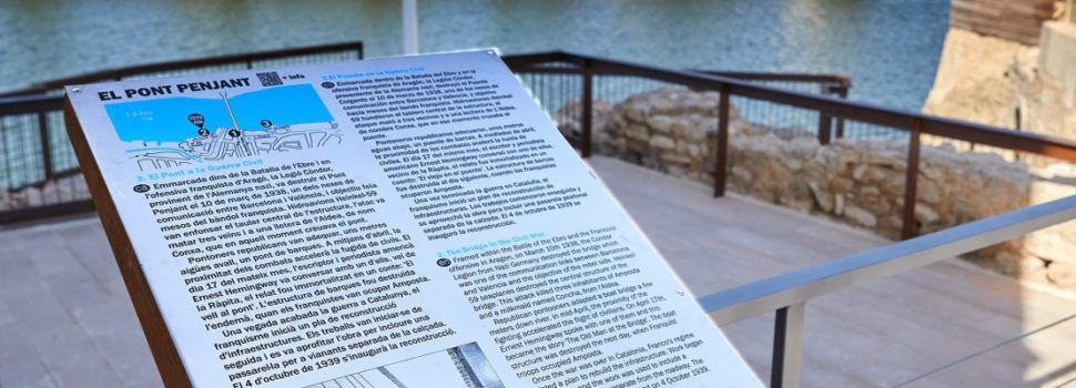L’Ajuntament d’Amposta instal•la tres panells informatius a l’entorn del Pont Penjant