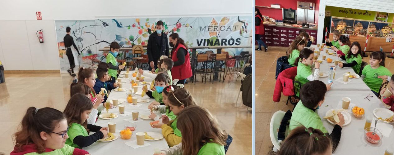 Escolars del CEIP Assumpció enceten els “esmorzars saludables” al Mercat de Vinaròs