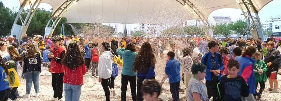 Vídeo i fotos: Batalla de confeti del Carnaval