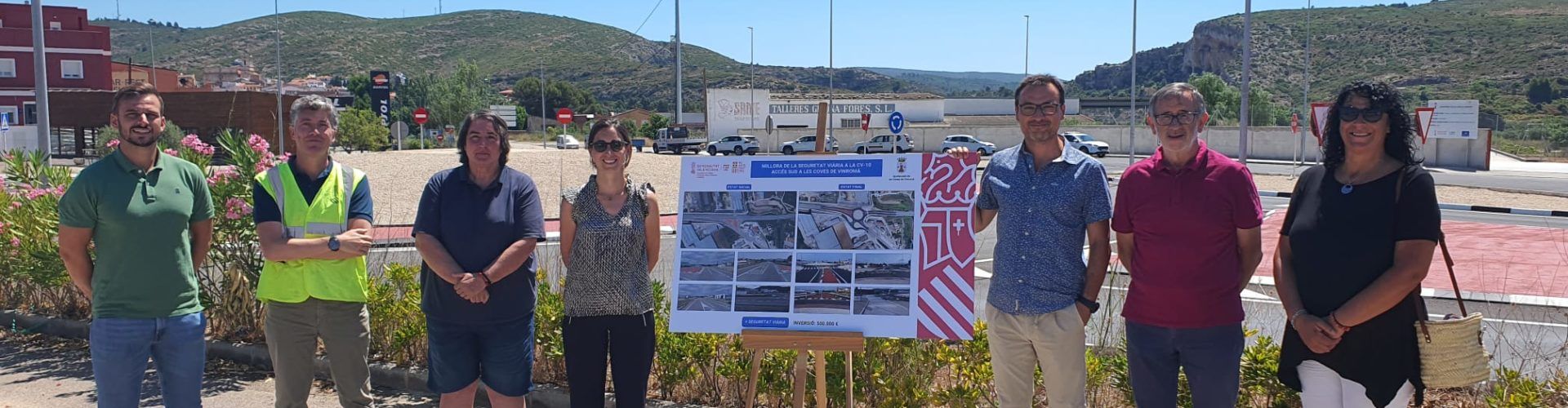Obras Públicas incrementa la seguridad vial en el cruce de la CV-10 con el acceso a Les Coves de Vinromà con una nueva rotonda