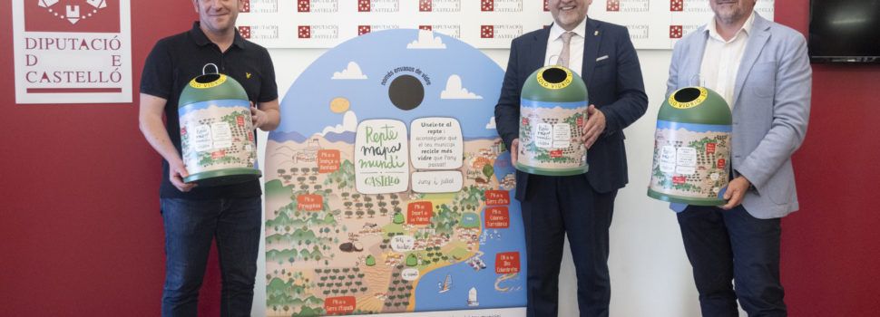 La Diputació de Castelló i Ecovidrio activen el «Repte Mapamundi» per a promoure el reciclatge d’envasos de vidre en 124 municipis de la província