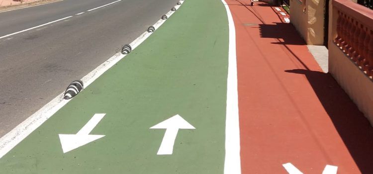 Finalitza la construcció del nou tram que dona continuïtat al carril bici i per als vianants en la carretera de les Fonts