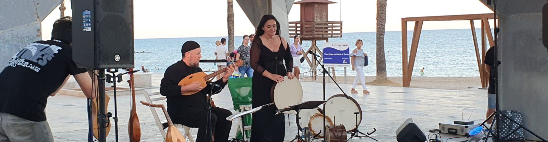 Vídeo i fotos: música medieval al passeig de Vinaròs