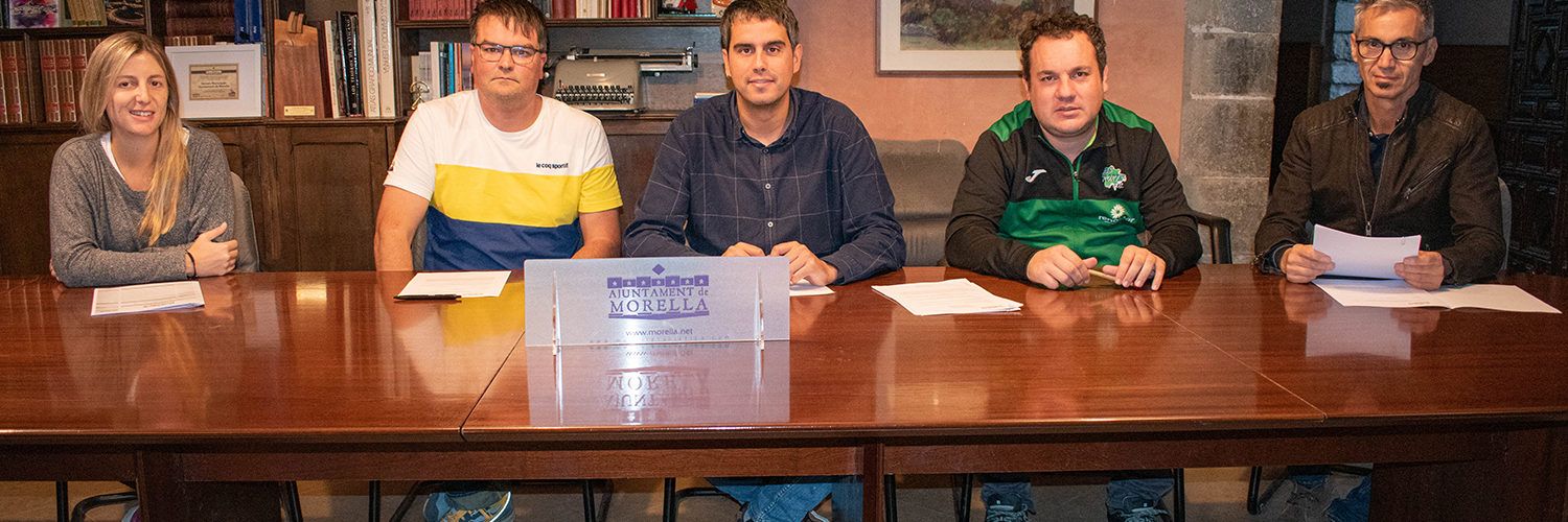 L’ajuntament de Morella signa els convenis de col·laboració amb el Morella FC i Els Ports FC