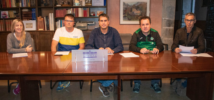L’ajuntament de Morella signa els convenis de col·laboració amb el Morella FC i Els Ports FC
