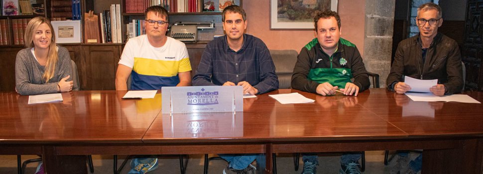 L’ajuntament de Morella signa els convenis de col·laboració amb el Morella FC i Els Ports FC