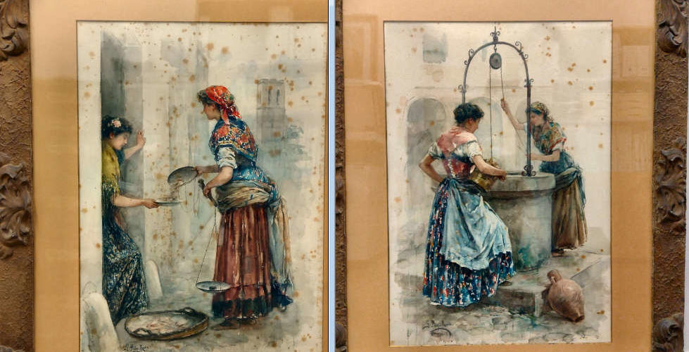 Vinaròs rep la donació de dues aquarel·les del pintor Puig Roda