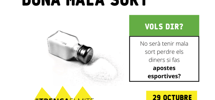 Vinaròs s’adhereix a la campanya de conscienciació sobre el joc d’atzar amb motiu del 29 d’octubre