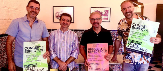 Els 50 anys de les Falles de Benicarló comencen amb un concert-espectacle amb 200 músics