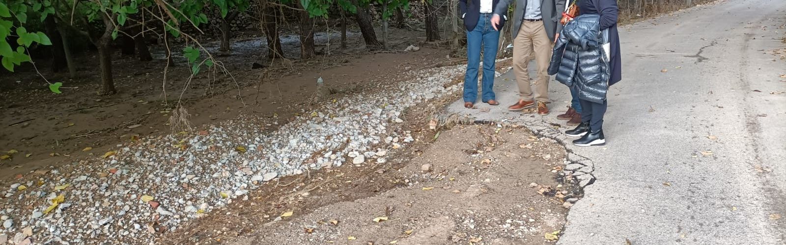 Visita a los daños de la lluvia en Sant Mateu