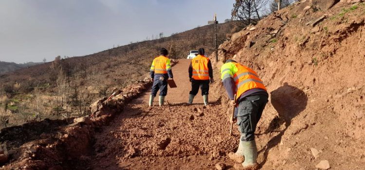 La Diputació de Castelló inverteix 140.000 € en manteniment de camins en els municipis afectats per incendis i per pluges torrencials