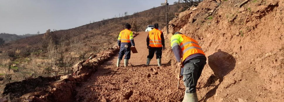 La Diputació de Castelló inverteix 140.000 € en manteniment de camins en els municipis afectats per incendis i per pluges torrencials
