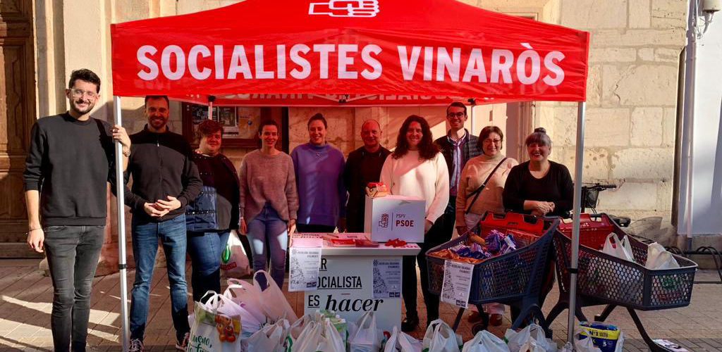 Els Joves Socialistes Vinaròs fan una recollida solidària d’aliments
