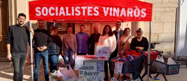 Els Joves Socialistes Vinaròs fan una recollida solidària d’aliments