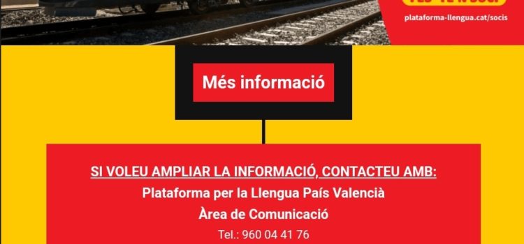 El valencià, inclòs en la megafonia dels trens regionals de Renfe entre Tortosa i València