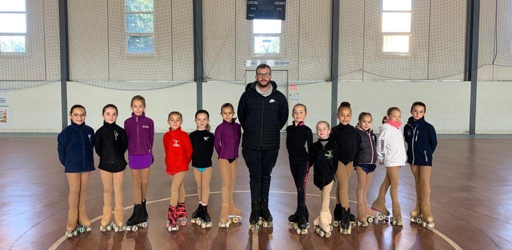 La patinadora de Vinaròs Vera Estupiñá, en la tecnificación mini de la Federación Valenciana