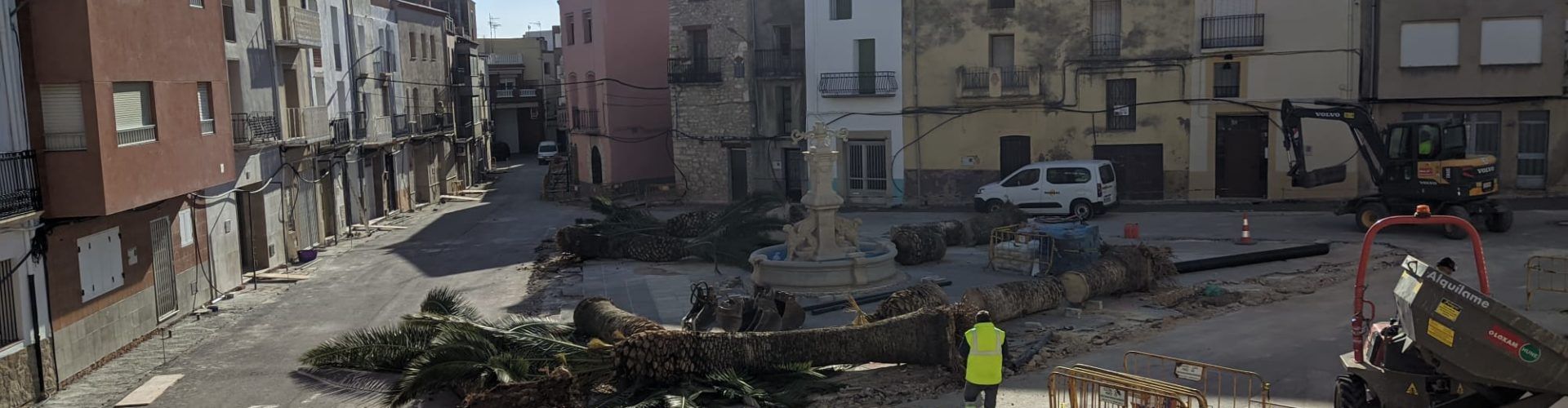 Canet Lo Roig cambia las viejas palmeras de la plaza Nueva por olivos autóctonos