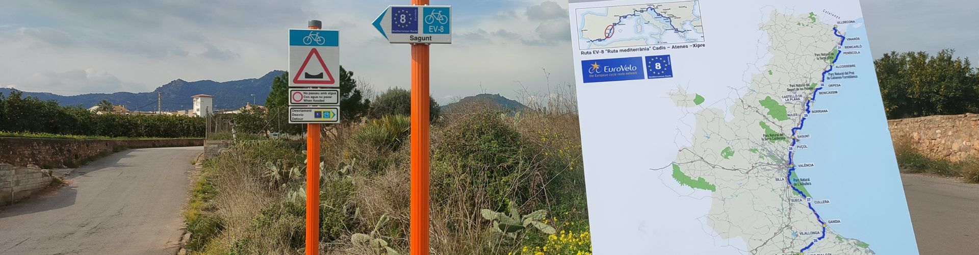 La Generalitat avanza en la adecuación de los más de 550 kilómetros de la ruta ciclista internacional Eurovelo-8