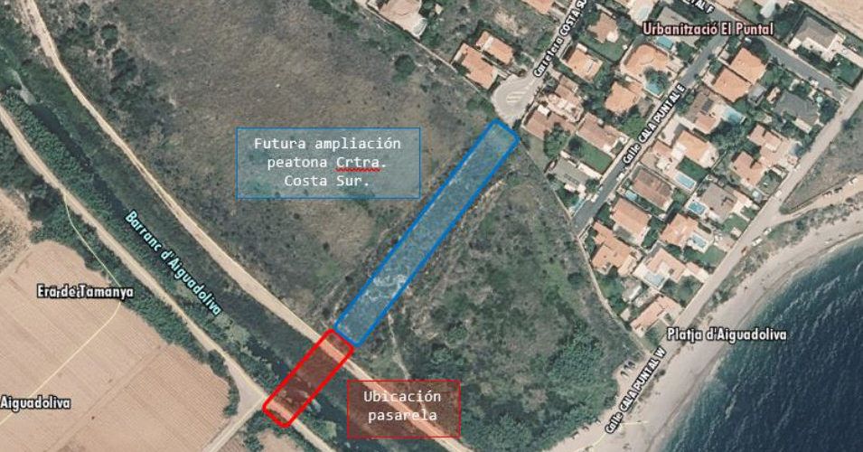 Un treball universitari planifica la passarel·la ciclopeatonal que unirà a Aiguaoliva els termes de Benicarló i Vinaròs