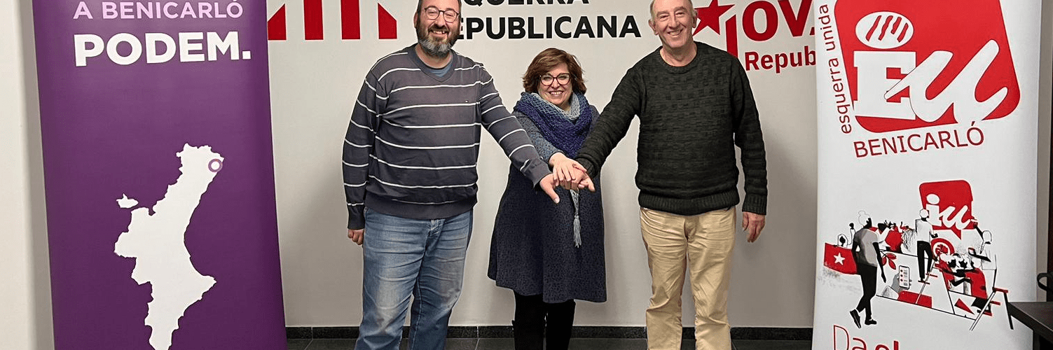 Podem, Esquerra Republicana i Esquerra Unida acorden a Benicarló una candidatura conjunta per a les eleccions