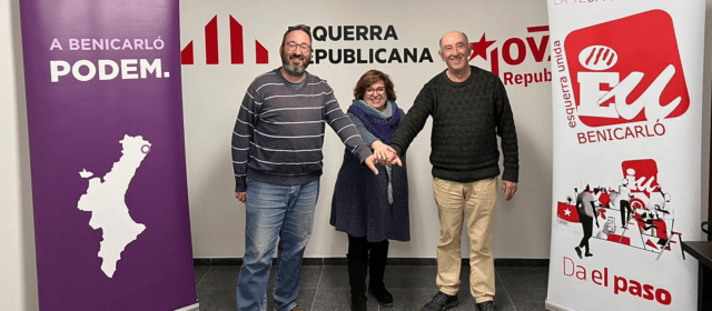 Podem, Esquerra Republicana i Esquerra Unida acorden a Benicarló una candidatura conjunta per a les eleccions