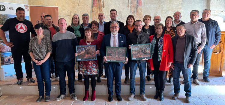 Càlig ha acollit el reconeixement de la Taula del Sénia als presidents de les diputacions de Castelló, Tarragona i Terol