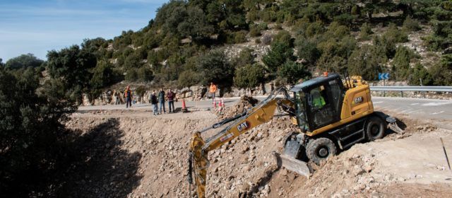 Obres de millora de la carretera CV-111 als termes de Morella i Vallibona