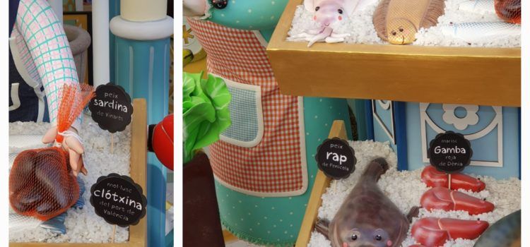 “Peix” de Vinaròs i Peníscola en una falla infantil de València