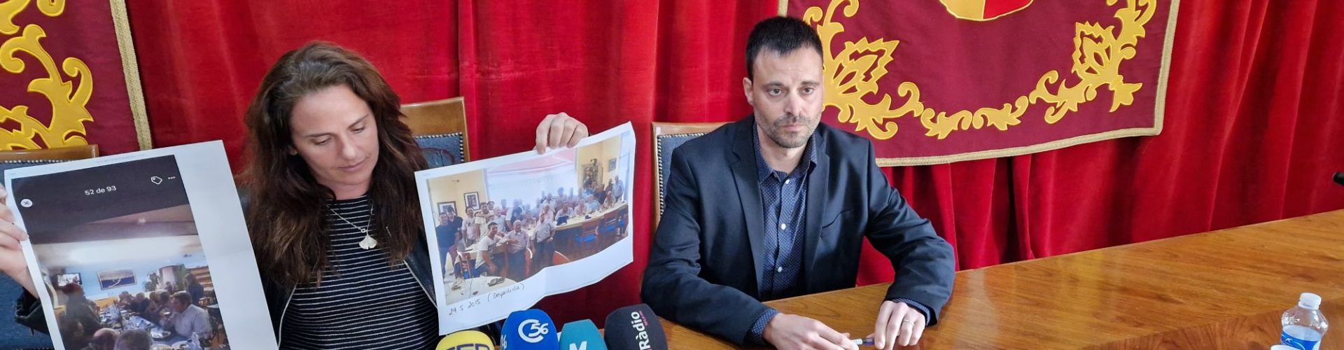 Roda de premsa de l’alcalde G.Alsina i la regidora C.Morellà sobre el “cas” de la ferralla
