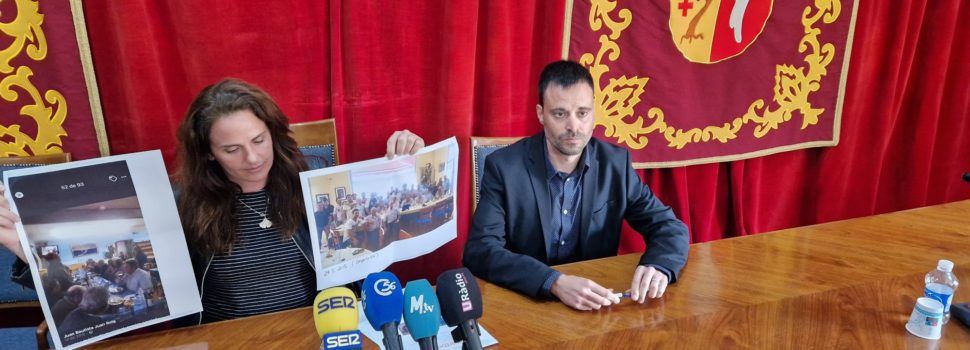 Roda de premsa de l’alcalde G.Alsina i la regidora C.Morellà sobre el “cas” de la ferralla