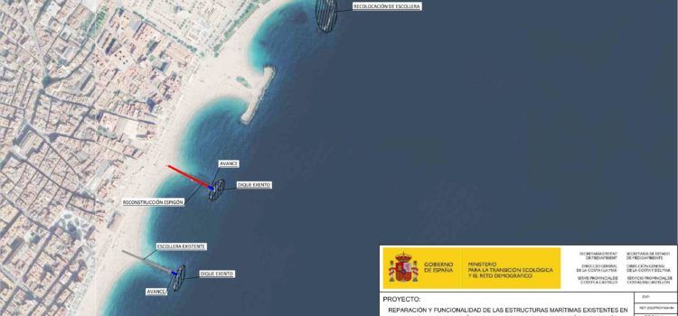 Costes inicia la remodelació i construcció dels espigons de les platges del Fortí i Fora del Forat