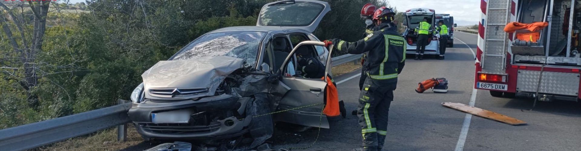 Tres personas heridas en accidente en la N238, “carretera d’Ulldecona”