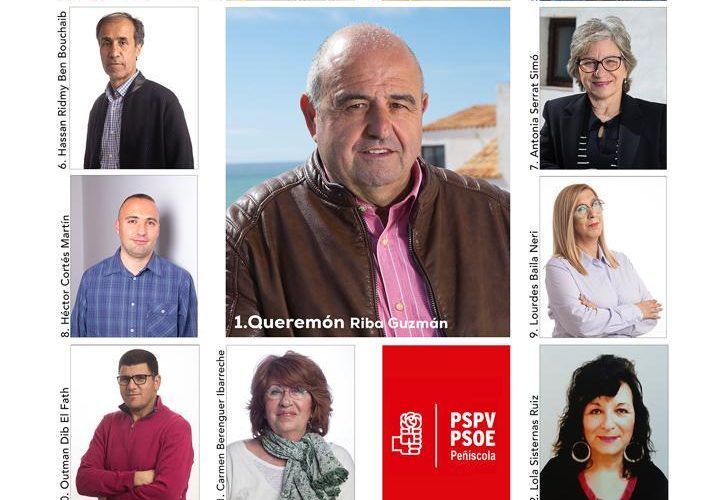 El PSPV-PSOE de Peníscola anuncia la llista, encapçalada per Queremon Riba