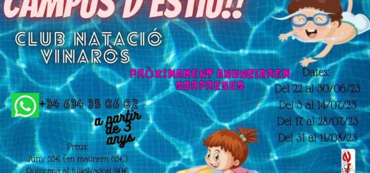 El Club Natació Vinaròs anuncia el seu Campus Estiu 2023
