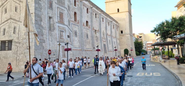Sortida de la romeria en el dia de la patrona de Vinaròs