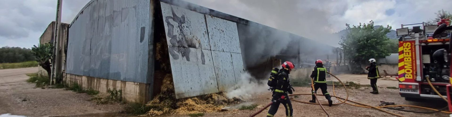 Incendio en una granja de Salzadella