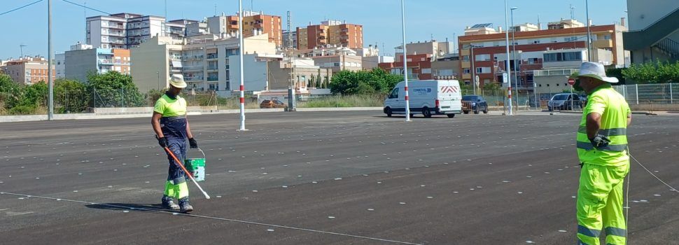 Pintura vial al pàrquing del Centre de Salut de Benicarló